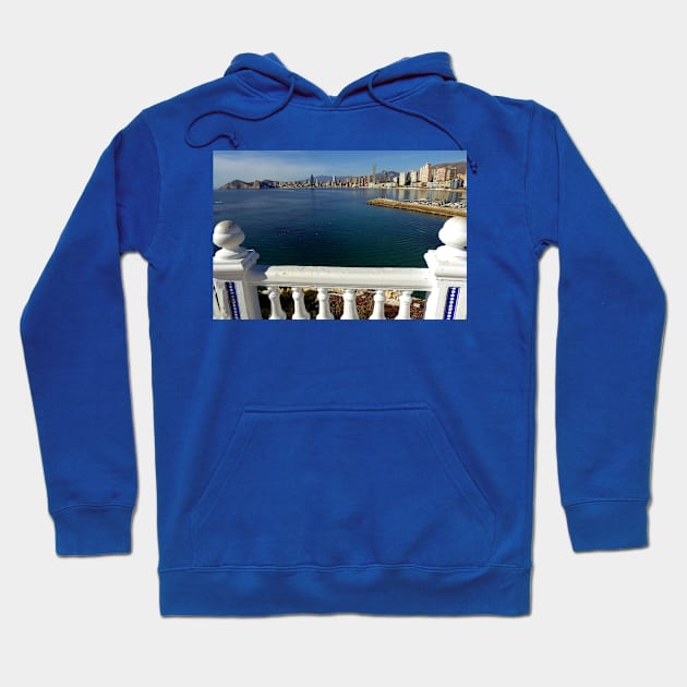 Benidorm Poniente Beach Costa Blanca Spain Hoodie by AndyEvansPhotos